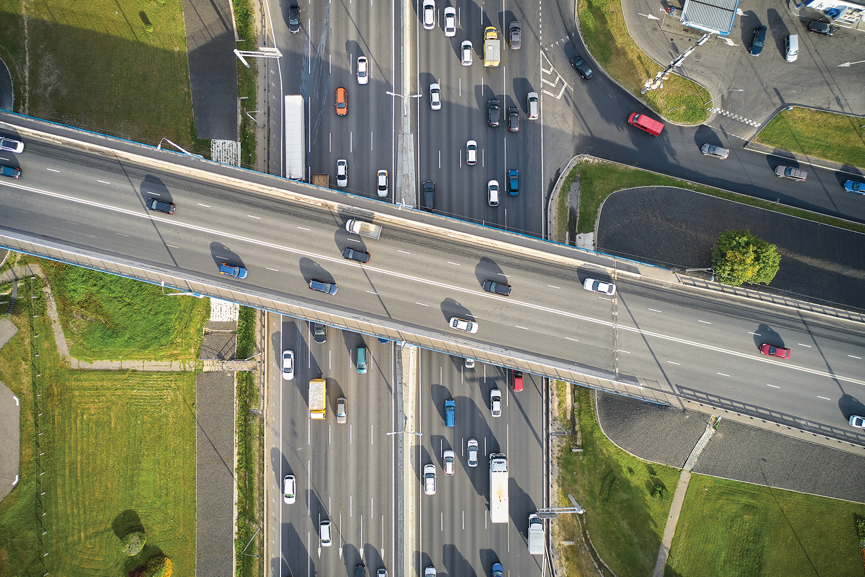 Drone view of highway 