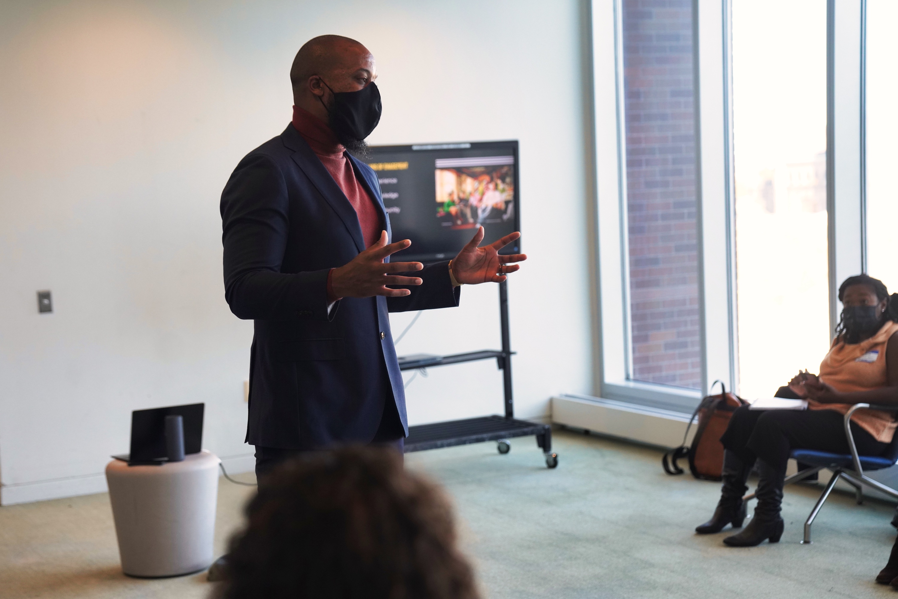 Rev. Carrington Moore speaks at his breakout session, Lifting Black Collective Leadership.