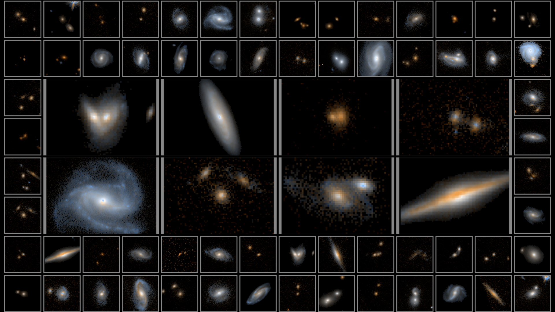 Image compilation of galaxies