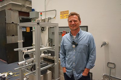 Professor Marian Jandel stands in his lab