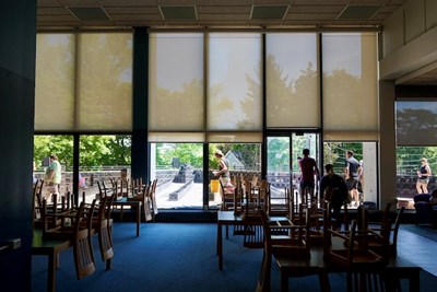 The new rooftop garden will spruce up the view for students studying in the mezzanine at O'Leary Learning Commons.