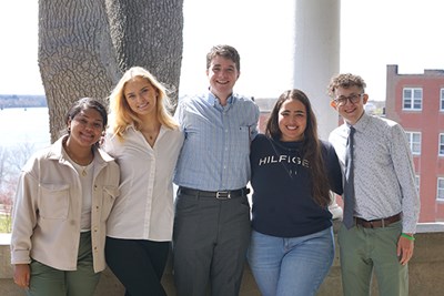 The Sustainability Encouragement & Enrichment Development Fund was represented by several students including, from left, Martha Hernandez, Victoria Wisniewski, Charlie Connolly, Valeria Saldana and Anthony Milisci.