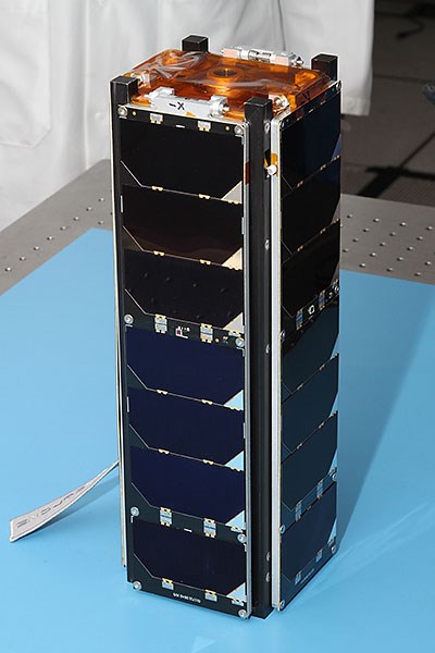 SPACE HAUC satellite measures 12 inches long and weighs about 9 pounds