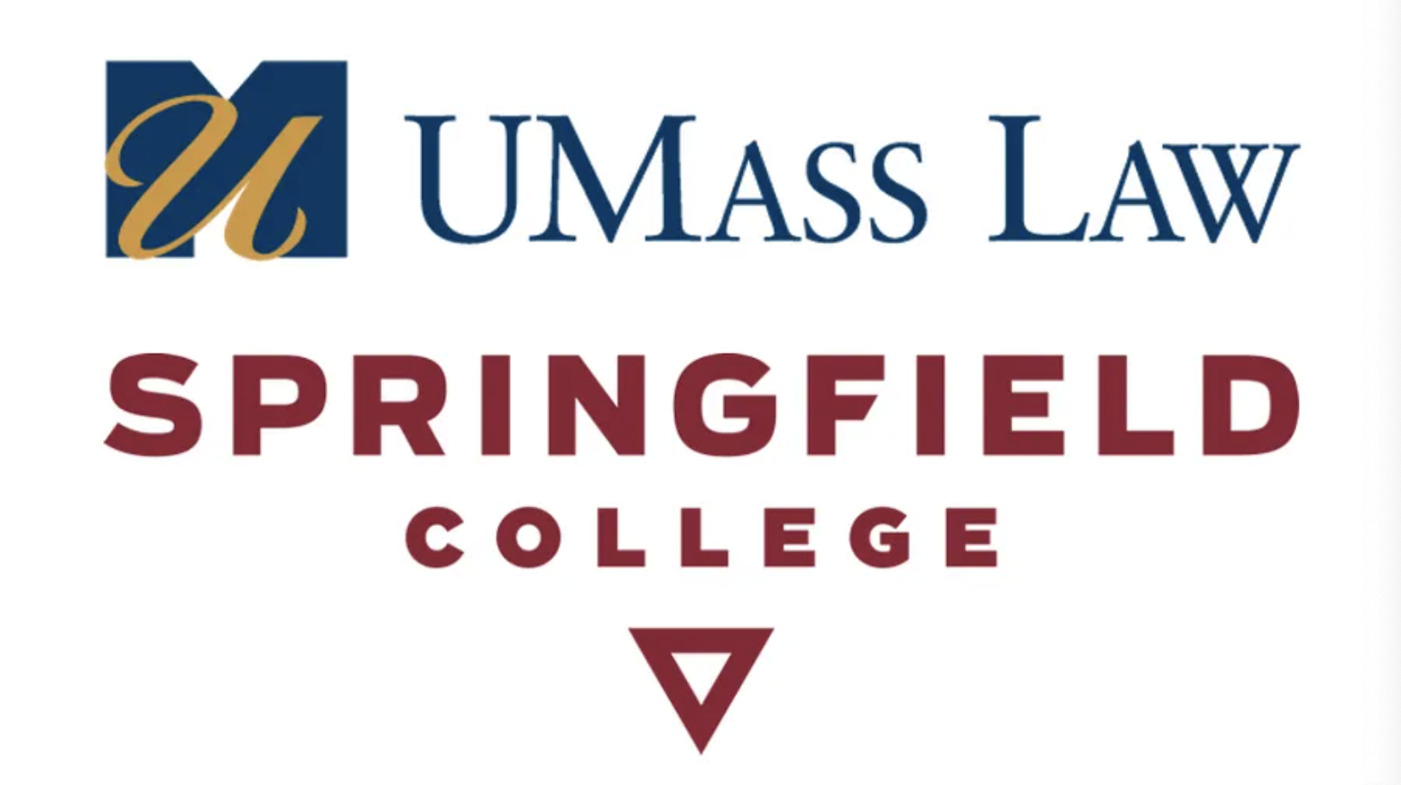 UMass Law and Springfield College logos