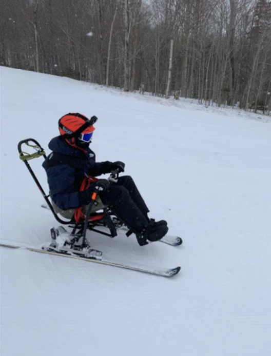 Revell using the joystick-controlled SnowKart