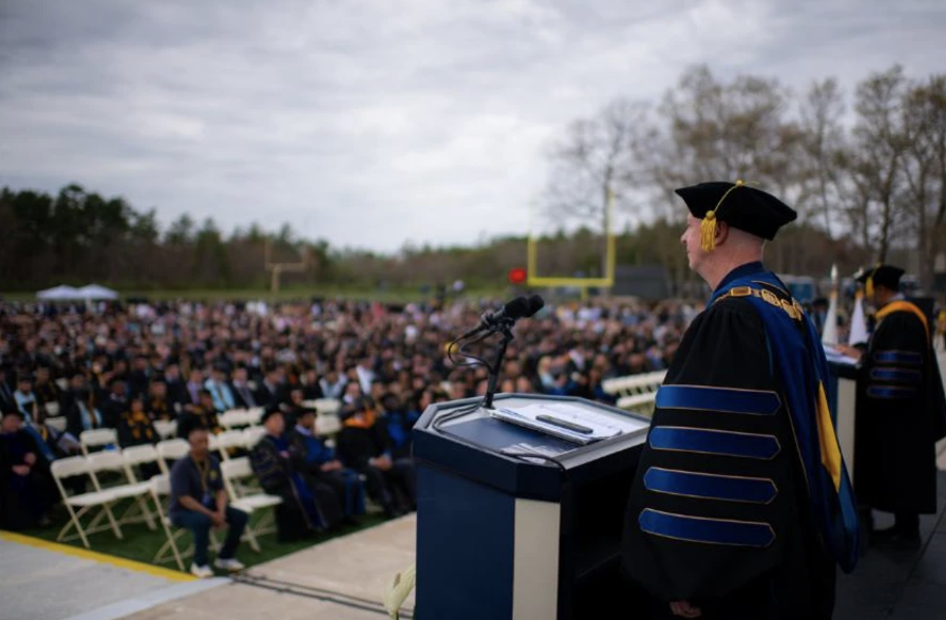 Chancellor Fuller addressing the Class of 2022