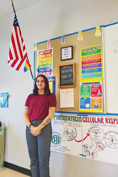 Lowell High School biology teacher Morgan Tierno '20, '21 says she knew she wanted to teach after her first classroom experience through UTeach.