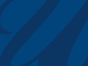 UMass blue background with a dark letter "U".