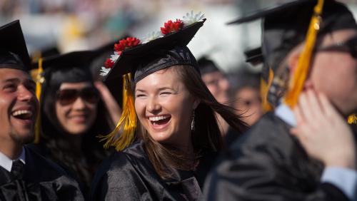 Student at commencement