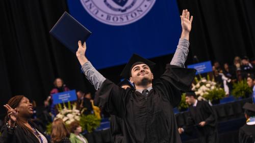 Student at commencement