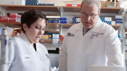 Researchers in a lab setting