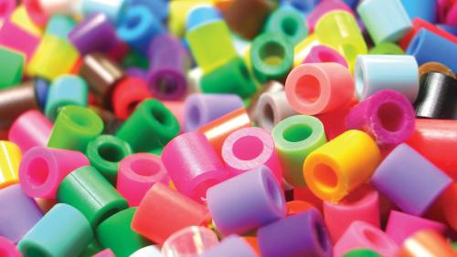Pile of small plastic beads